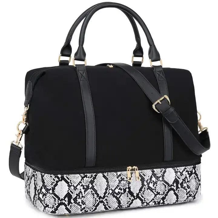 ES2336Wholesale Price Hot Sale Leather Women Travel Bags Custom Logo Weekender Duffle Bag