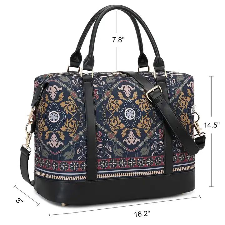 ES2336Wholesale Price Hot Sale Leather Women Travel Bags Custom Logo Weekender Duffle Bag