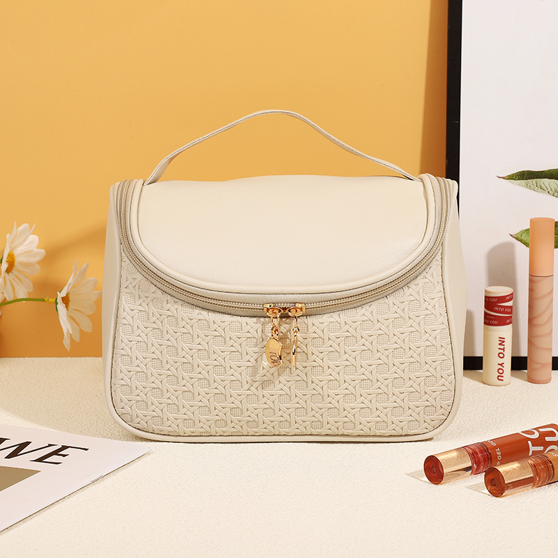 ES2314The new simple PU leather cosmetic bag wholesale, travel bag portable cosmetic bag waterproof wash bag