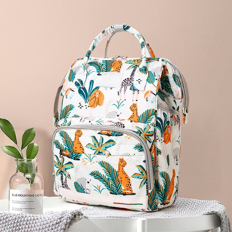 ES2313Cross-border large-capacity mother-baby bag outdoor waterproof Oxford double shoulder bag baby baby walk baby bag multi-functional