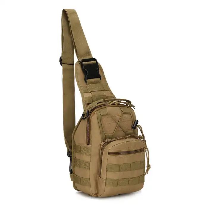 ES2329Camping Hiking Outdoor Men Crossbody Bag Chest Bag Single Shoulder Molle Tactical Sling Bag