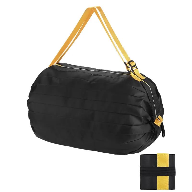 ES2339Stylish folding tote design washable lightweight grocery bags ecofriendly nylon reusable shopping bag large foldable