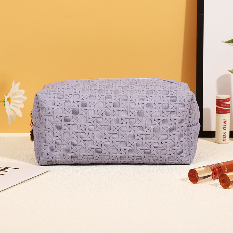 ES2314The new simple PU leather cosmetic bag wholesale, travel bag portable cosmetic bag waterproof wash bag