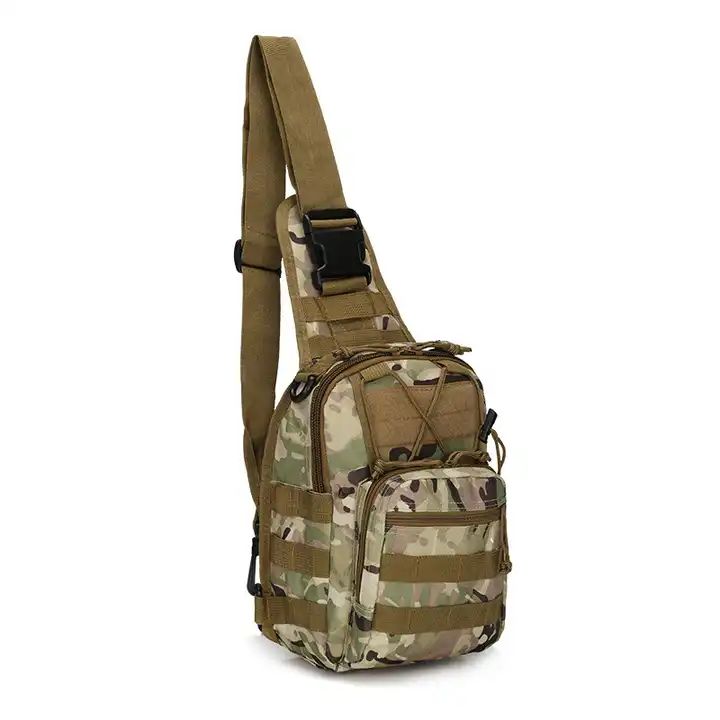 ES2329Camping Hiking Outdoor Men Crossbody Bag Chest Bag Single Shoulder Molle Tactical Sling Bag