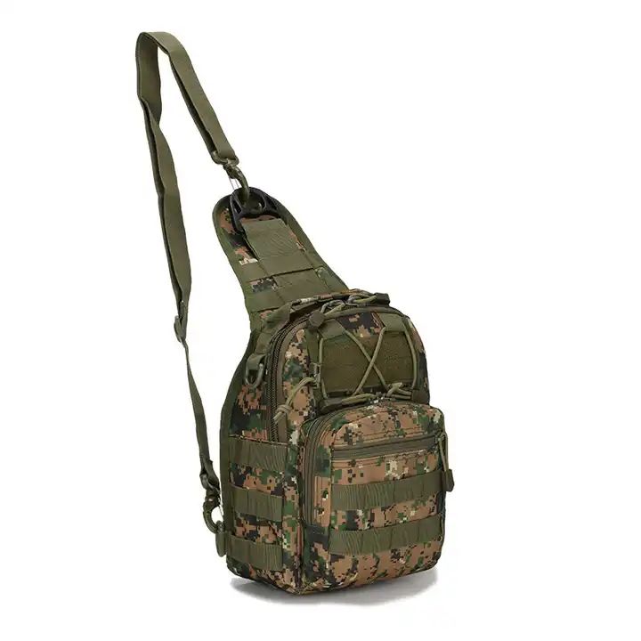 ES2329Camping Hiking Outdoor Men Crossbody Bag Chest Bag Single Shoulder Molle Tactical Sling Bag