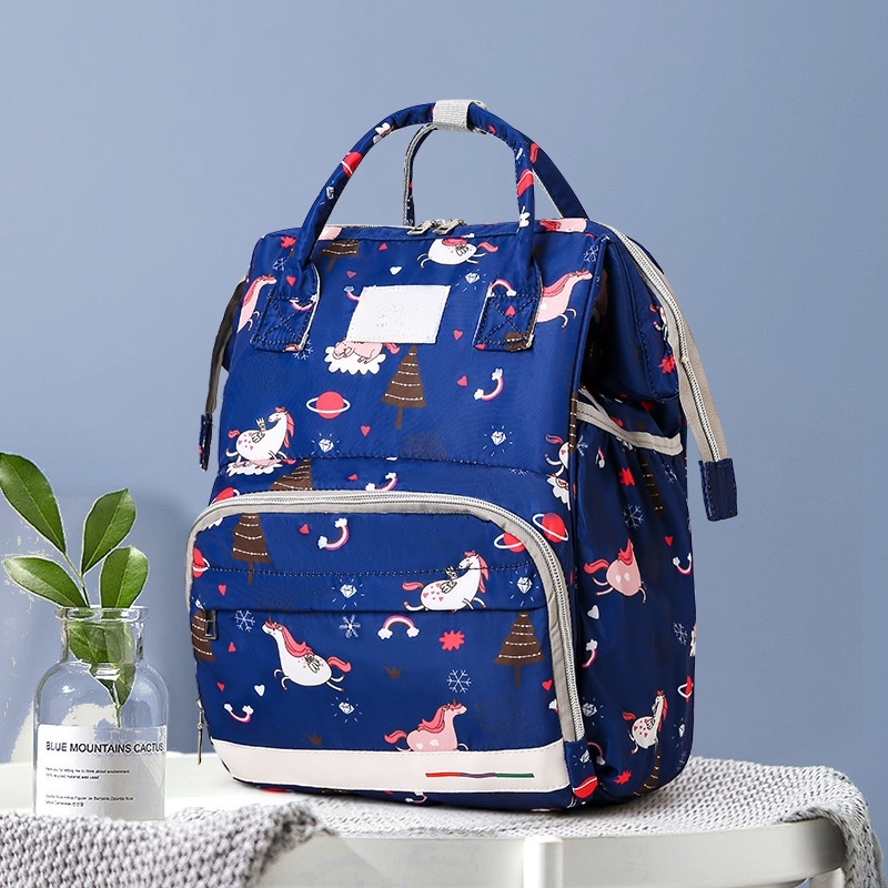 ES2313Cross-border large-capacity mother-baby bag outdoor waterproof Oxford double shoulder bag baby baby walk baby bag multi-functional