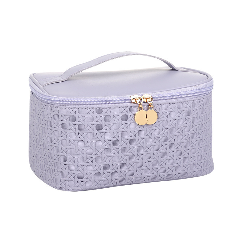 ES2314The new simple PU leather cosmetic bag wholesale, travel bag portable cosmetic bag waterproof wash bag
