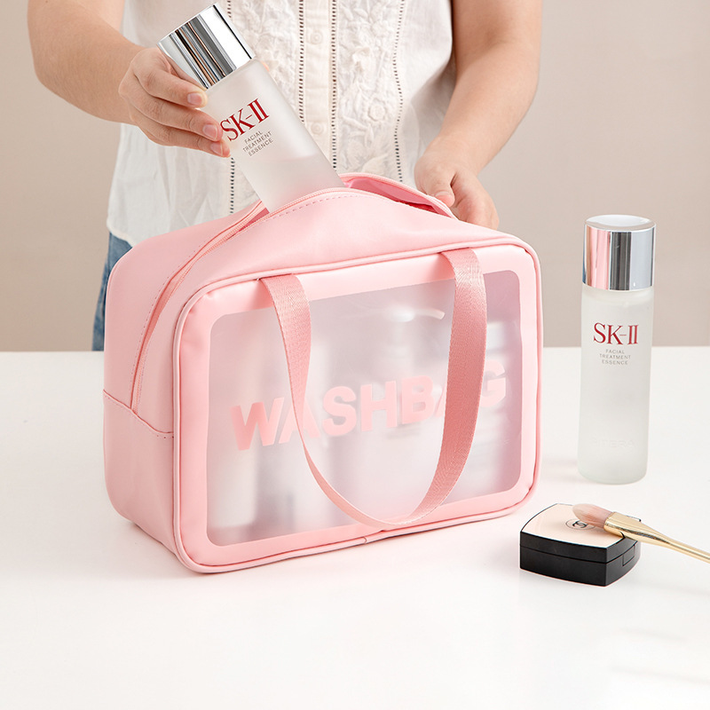 ES2312PU waterproof cosmetic bag portable large-capacity transparent toiletries travel scrub cosmetic bag swimming bag