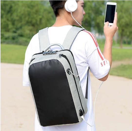 ES2331Large capacity waterproof outdoor travel bag Anti-theft password lock laptop college school bag