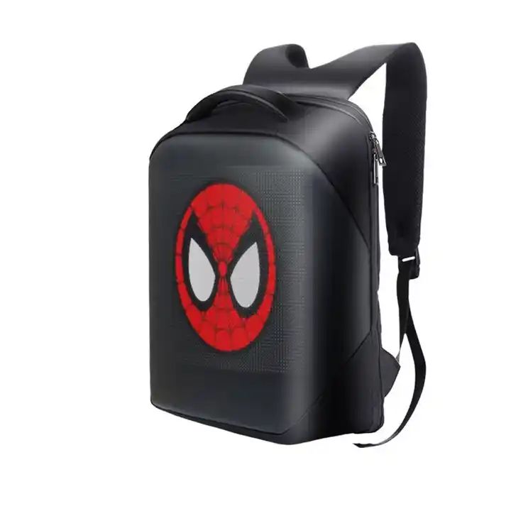 ES2347Waterproof Smart LED Backpack Walking Billboard Mobile Control LED Light School Bag Backpack with blue teeth remote control