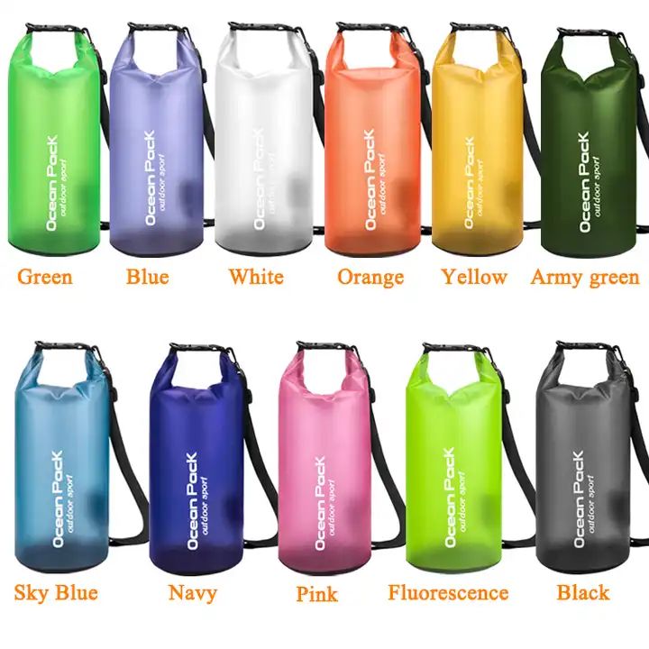 ES2322Custom Logo Dry Sack Outdoor Sports Beach Transparent Ocean Pack Water Proof Swimming Backpack Clear Hiking Wet Waterproof Bag