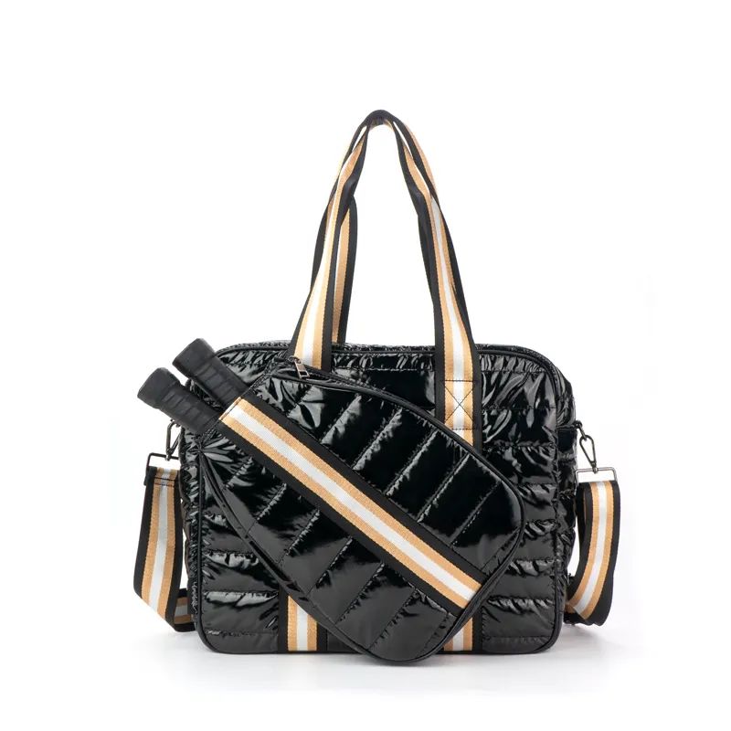 ES2340Wholesale Handbags Women's Puffer Nylon Bag Waterproof Pack Outdoor Tote Bag Sport Pickleball Tennis Fashion Tote Bags Supplier