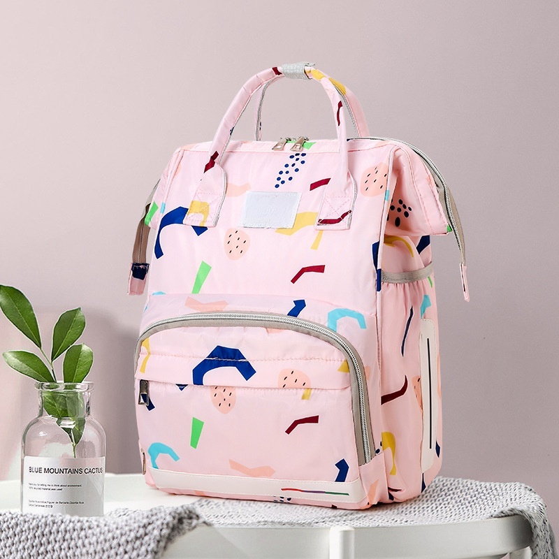 ES2313Cross-border large-capacity mother-baby bag outdoor waterproof Oxford double shoulder bag baby baby walk baby bag multi-functional