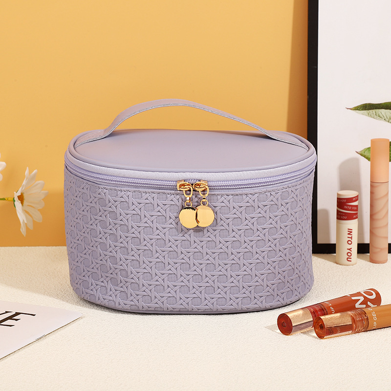 ES2314The new simple PU leather cosmetic bag wholesale, travel bag portable cosmetic bag waterproof wash bag