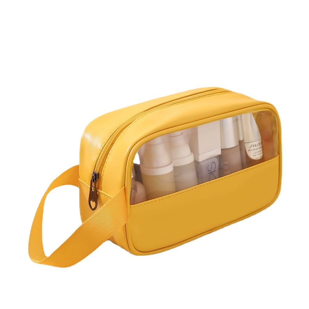 ES2351PVC cosmetic bag translucent waterproof wash bag simple PU portable bath bag large-capacity cosmetic bag