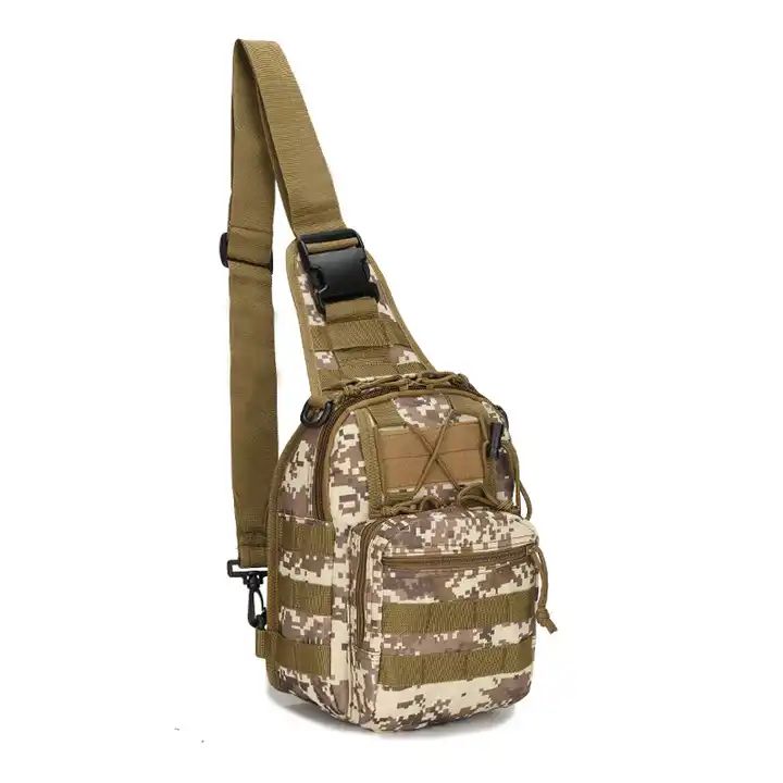 ES2329Camping Hiking Outdoor Men Crossbody Bag Chest Bag Single Shoulder Molle Tactical Sling Bag