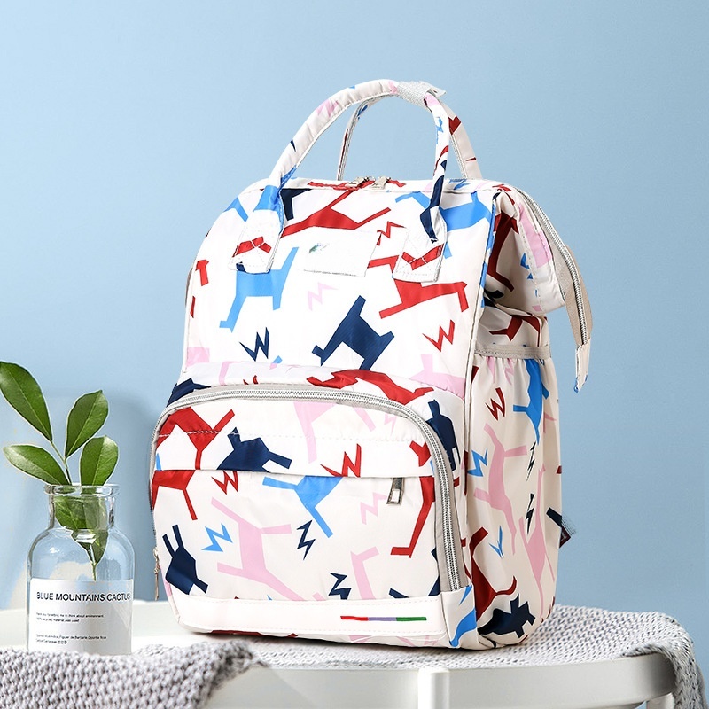 ES2313Cross-border large-capacity mother-baby bag outdoor waterproof Oxford double shoulder bag baby baby walk baby bag multi-functional