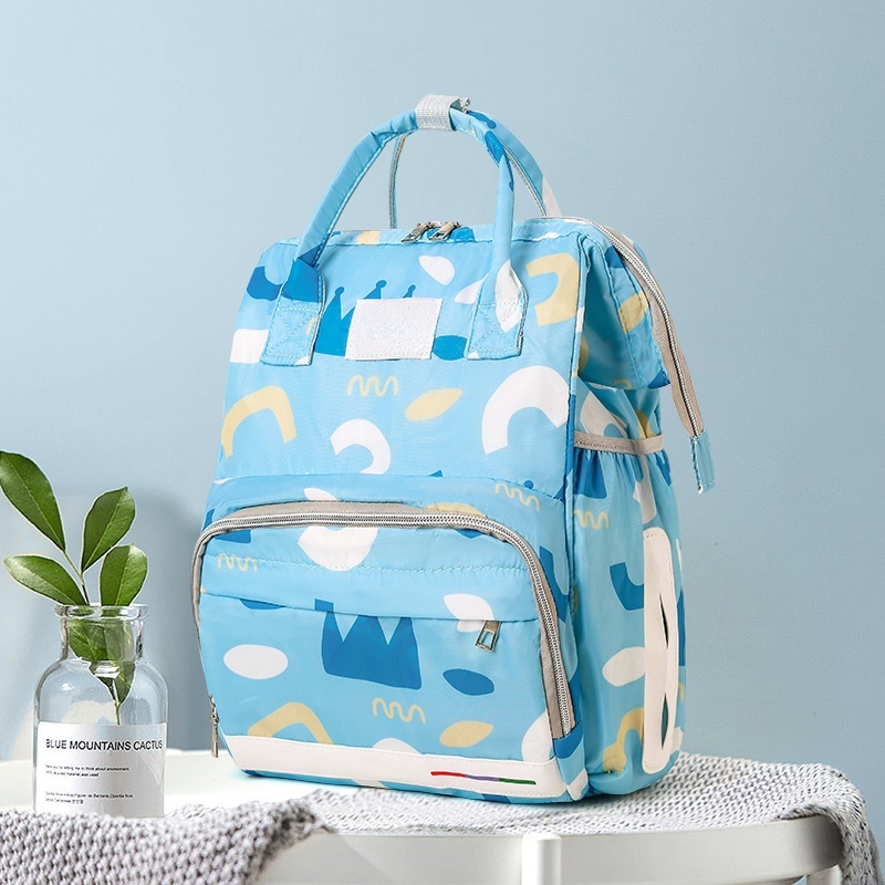 ES2313Cross-border large-capacity mother-baby bag outdoor waterproof Oxford double shoulder bag baby baby walk baby bag multi-functional
