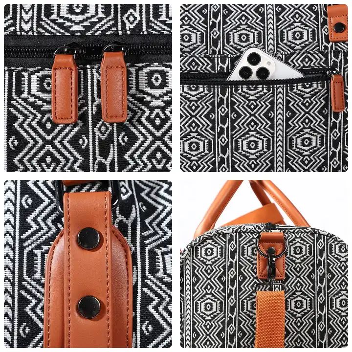 ES2342Large space full printing 3 set sports overnight weekend luggage bag custom logo weekender travel bag with shoe compartment