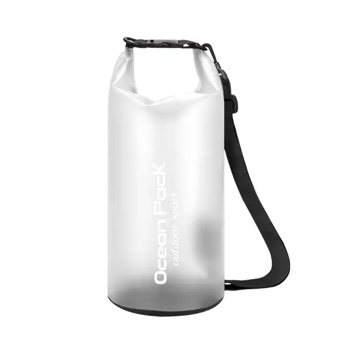 ES2322Custom Logo Dry Sack Outdoor Sports Beach Transparent Ocean Pack Water Proof Swimming Backpack Clear Hiking Wet Waterproof Bag