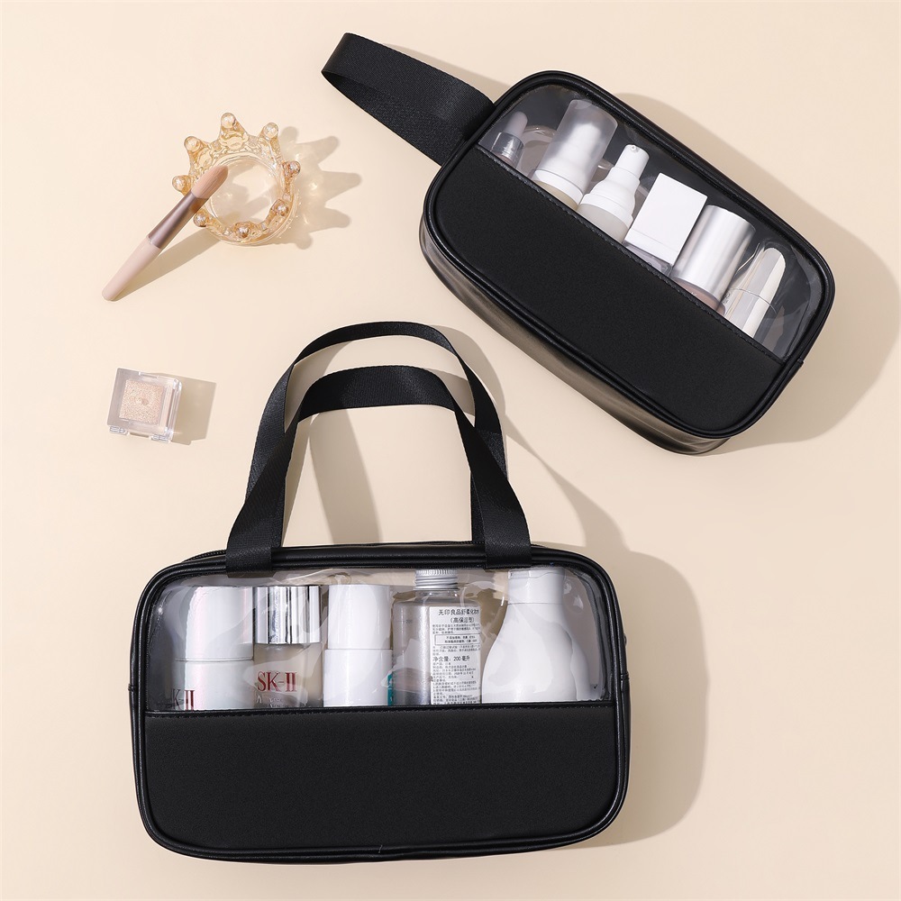 ES2351PVC cosmetic bag translucent waterproof wash bag simple PU portable bath bag large-capacity cosmetic bag