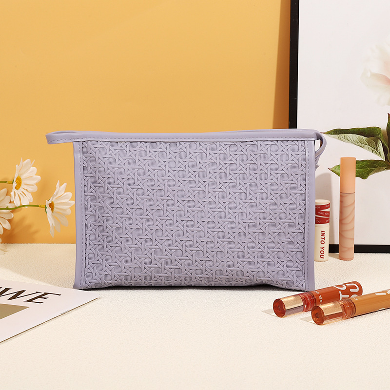ES2314The new simple PU leather cosmetic bag wholesale, travel bag portable cosmetic bag waterproof wash bag