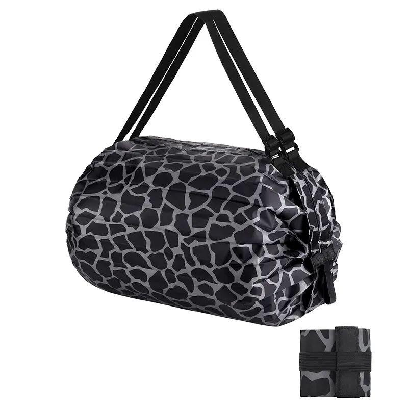 ES2339Stylish folding tote design washable lightweight grocery bags ecofriendly nylon reusable shopping bag large foldable