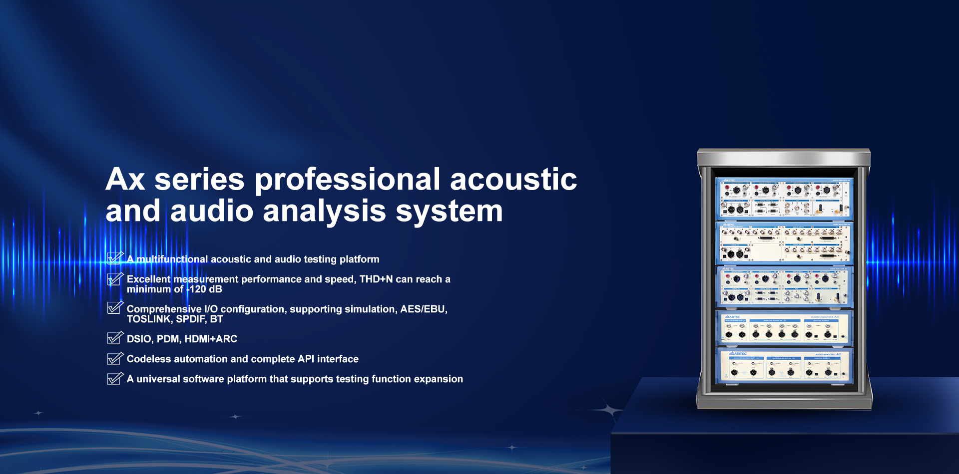 Ax series professional acoustic and audio analysis system