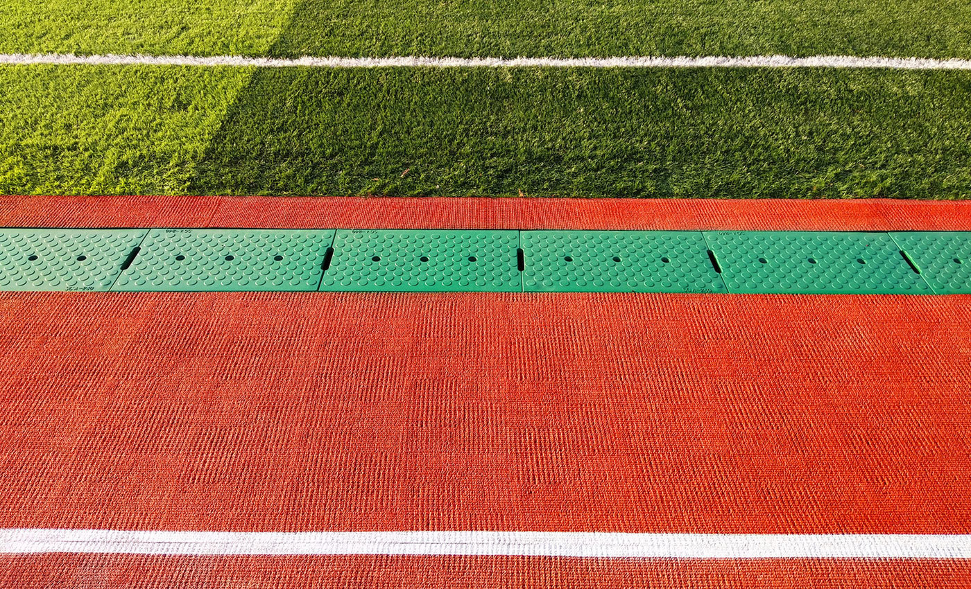 Prefabricated rubber trench cover