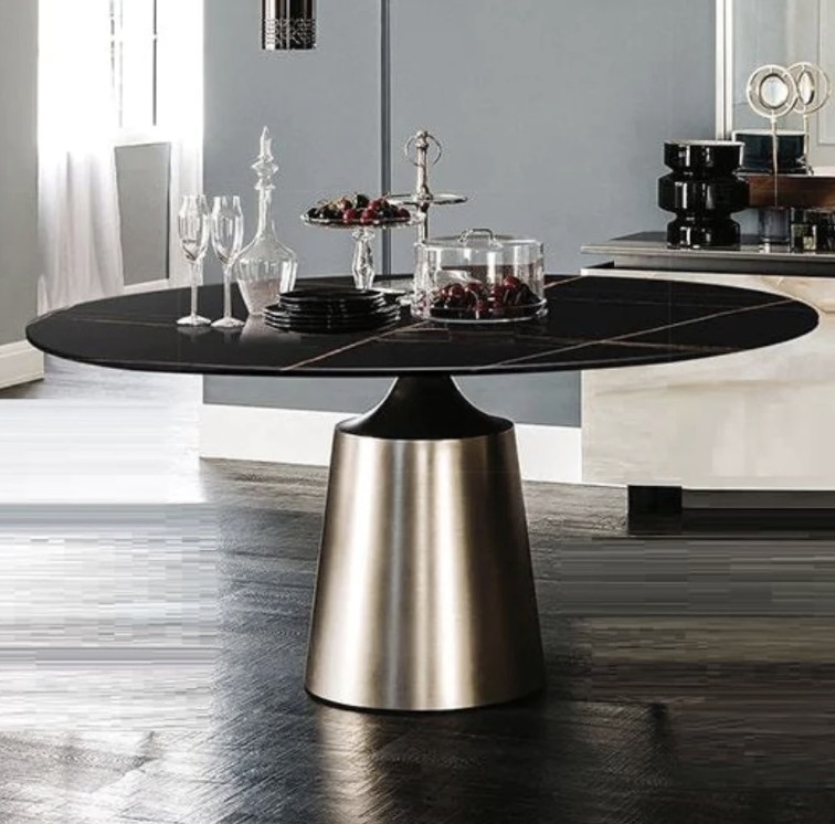 Glass dining table