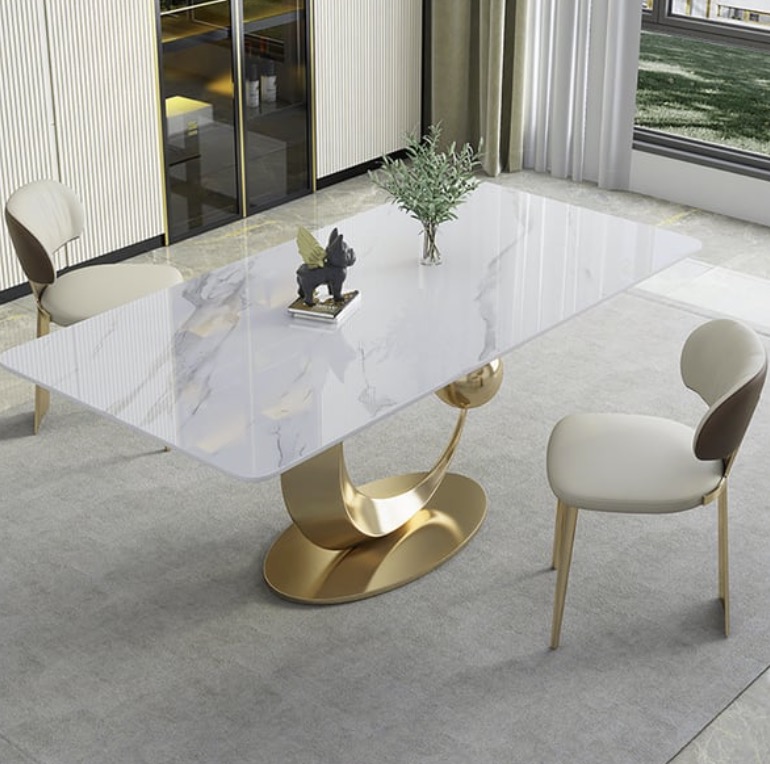 Glass dining table