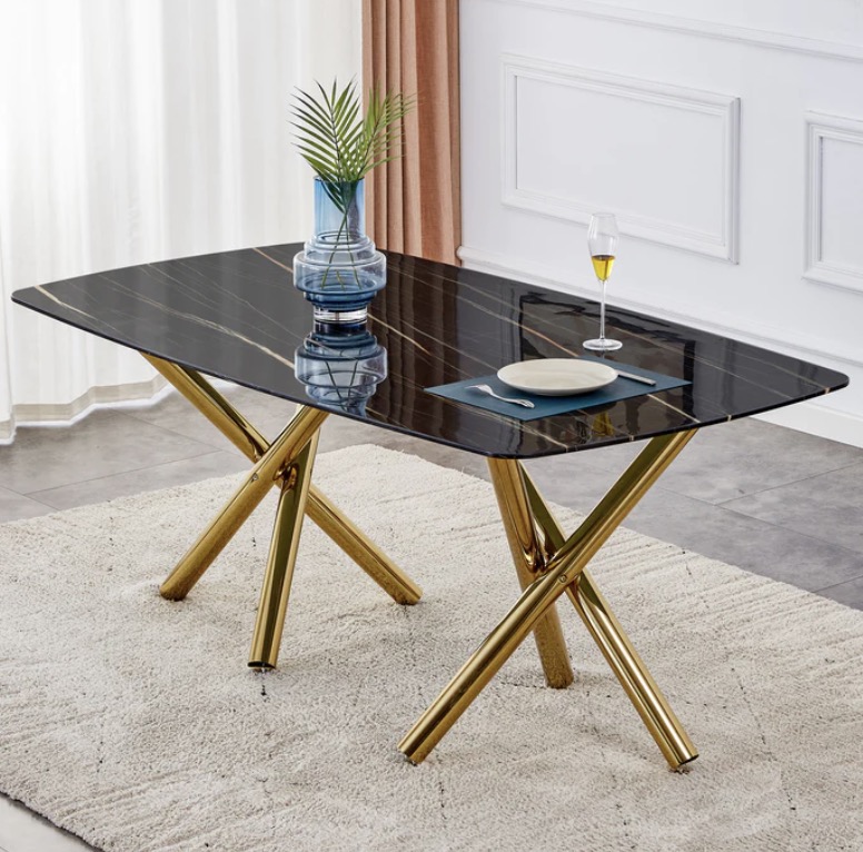 Glass dining table