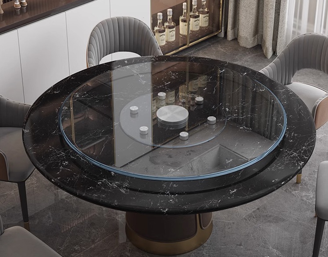 Glass dining table