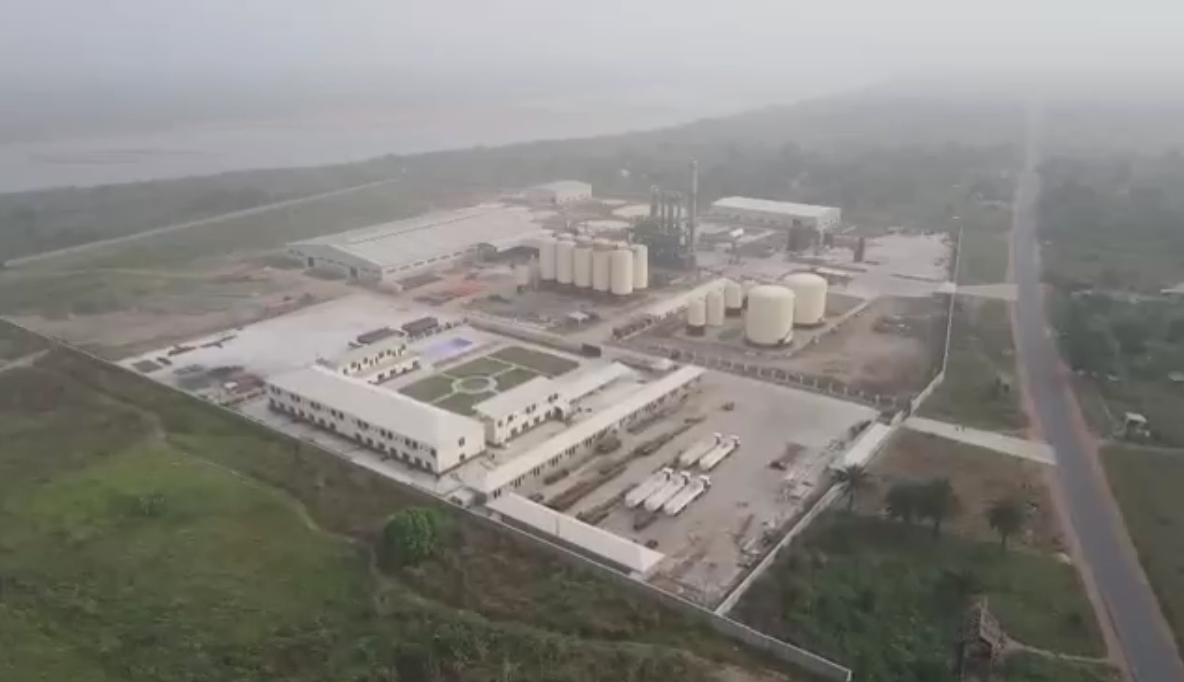 The  Nigerian alcohol plant under construction