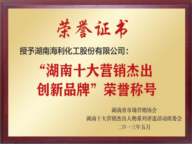 Hunan top ten marketing outstanding innovative brands