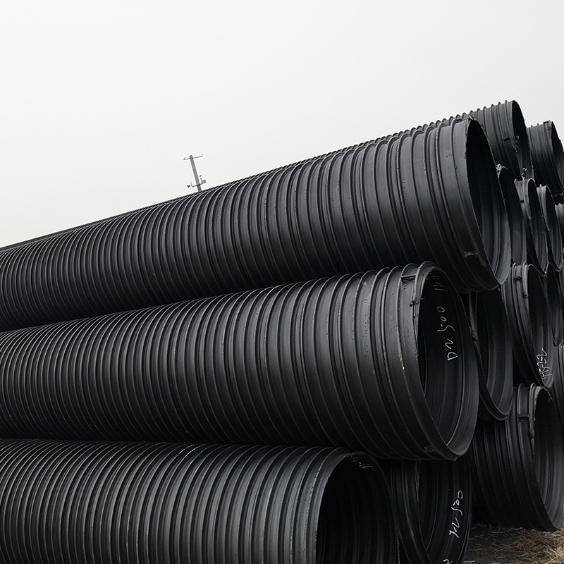 HDPE plastic steel winding drain pipe