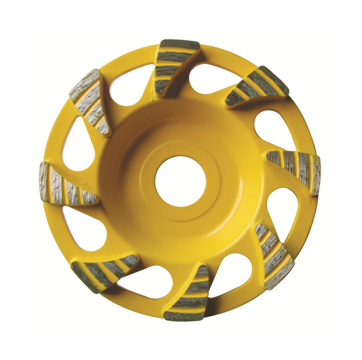 4-7 inch triangle segment diamond grinding cup wheels