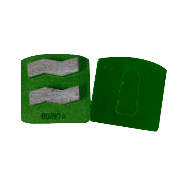 Two segment square diamond grinding shoes