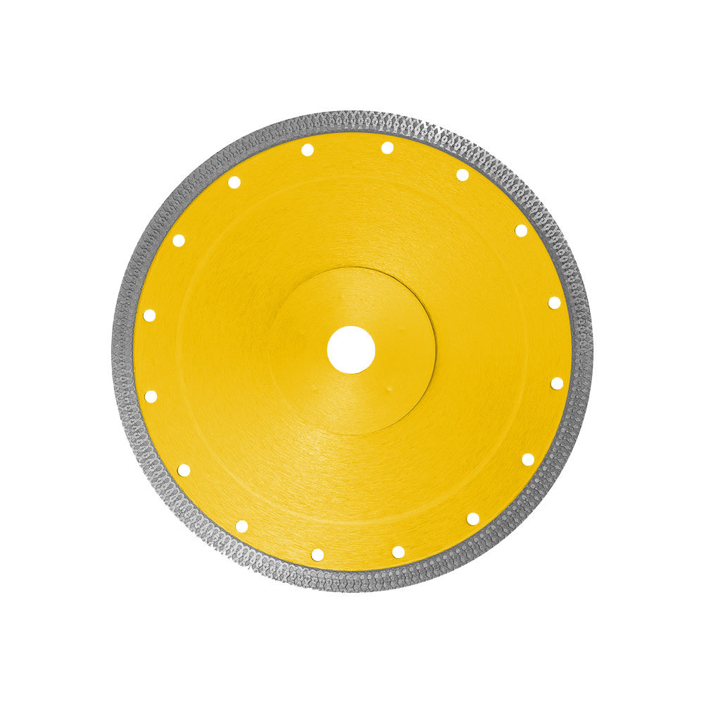 5 inch hot pressed turbo diamond cutting disc for marble ceramic tiles with flange