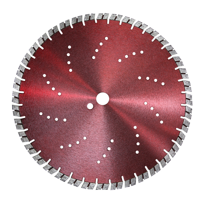 Laser welded turbo V segments diamond cutting disc  for cured concrete