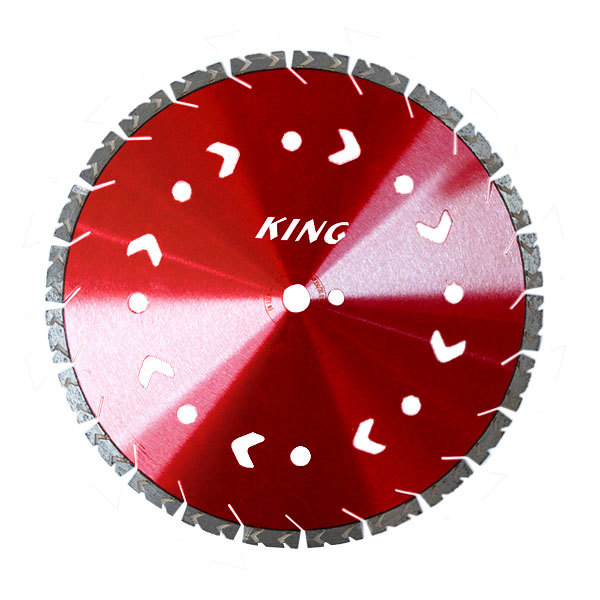 Laser welded diamond cutting disc with 2 arrow shape segments