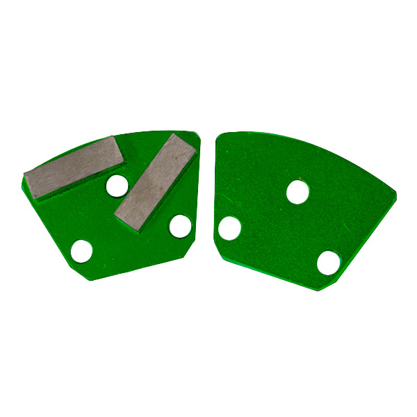 Two segment diamond concrete floor grinding shoes