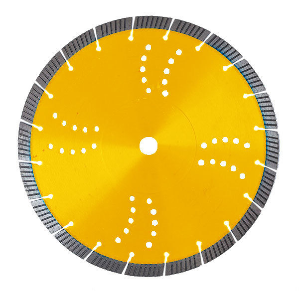 Hot pressed sintered diamond cutting disc-segmented turbo