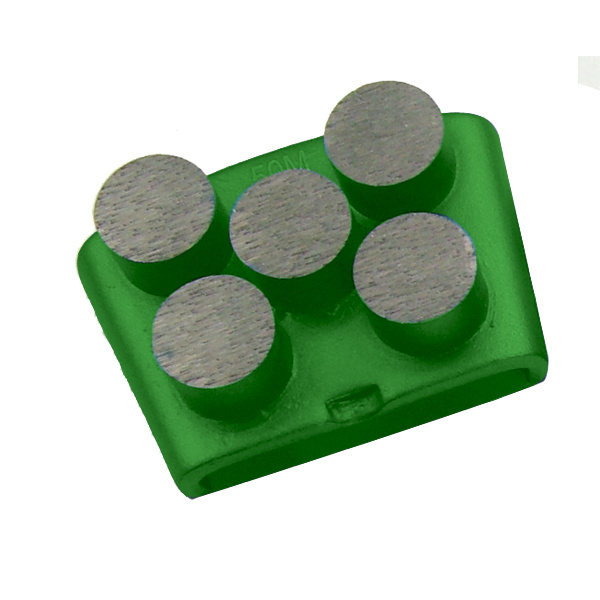 Round shape five segments diamond grinding shoes