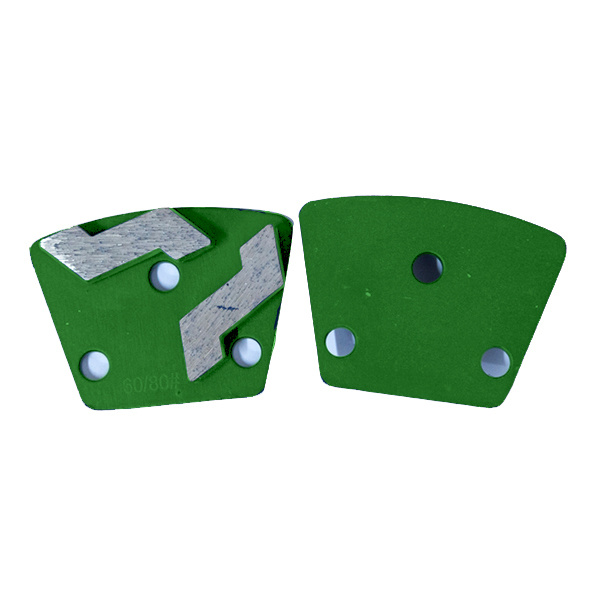 Two wave segment diamond floor grinding shoes