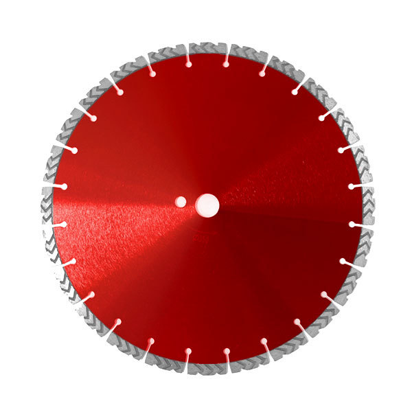 Laser welded diamond cutting disc with 3 arrow shape segments