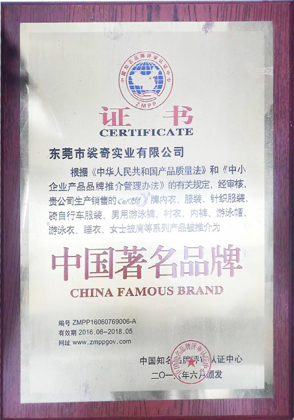 中国著名品牌证书 中国著名品牌证书