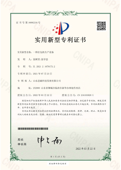 一種打包機(jī)生產(chǎn)設(shè)備