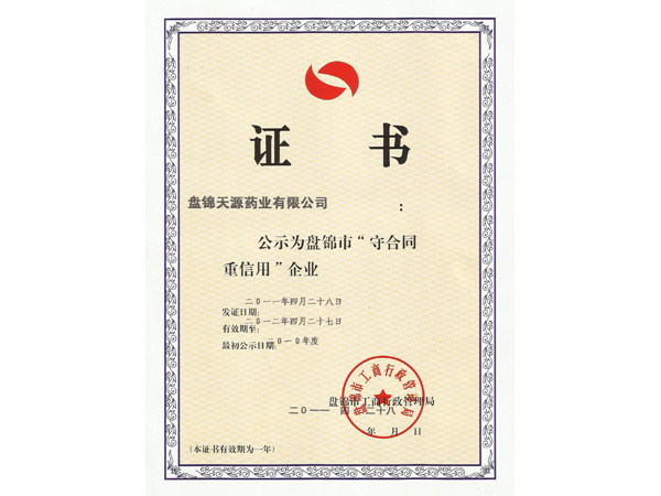 Certyfikat honorowy
