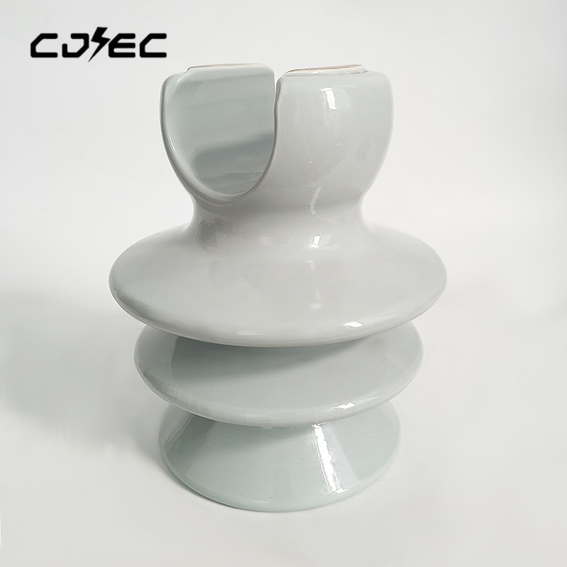 HV porcelain pin insulator of SHF20G1S type with stringing sleeve